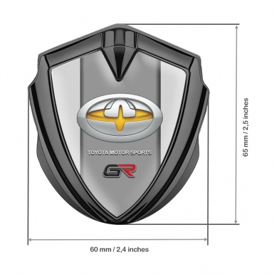 Toyota Bodyside Badge Self Adhesive Graphite Moon Grey Base Racing Logo