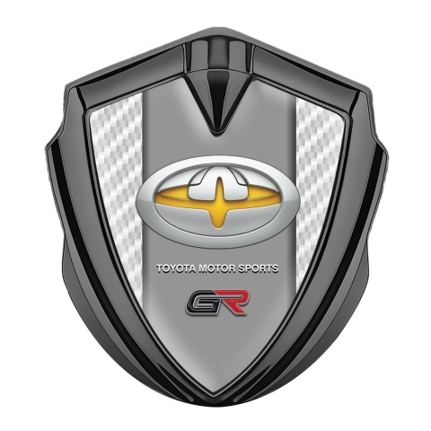 Toyota GR Emblem Trunk Badge Graphite White Carbon Grey Yellow Edition