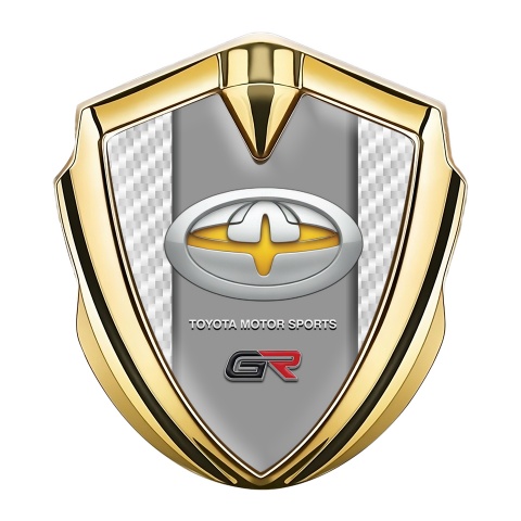 Toyota GR Emblem Trunk Badge Gold White Carbon Grey Yellow Edition
