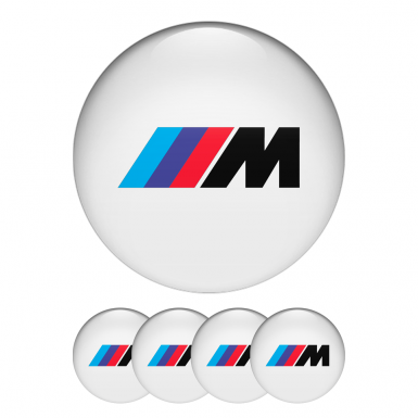 BMW M Power Silicone Stickers White and Black M