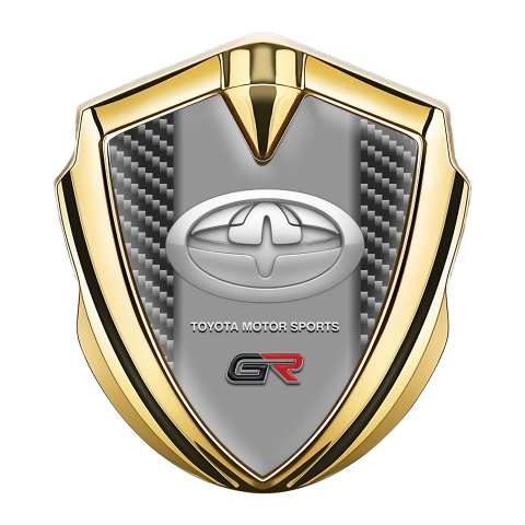 Toyota Bodyside Emblem Self Adhesive Gold Dark Carbon Grey Motif