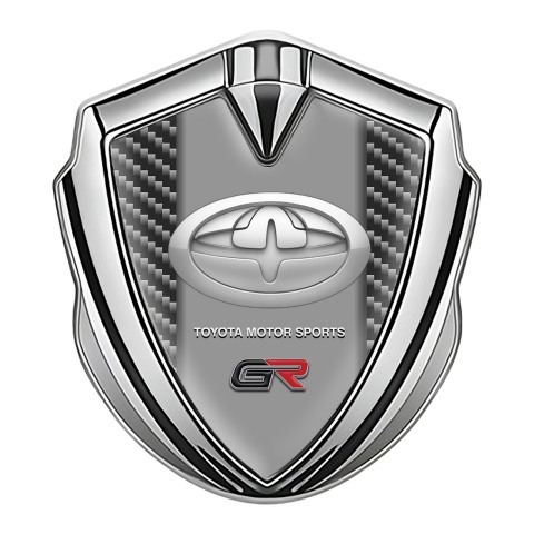 Toyota Bodyside Emblem Self Adhesive Silver Dark Carbon Grey Motif