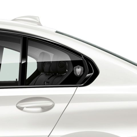 Toyota Bodyside Badge Self Adhesive Graphite Light Carbon Round Design
