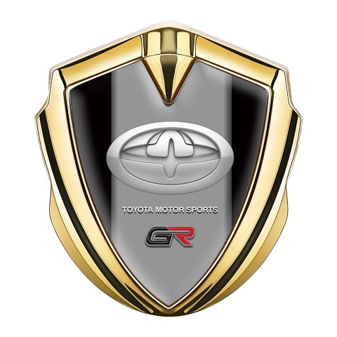 Toyota GR Fender Emblem Badge Gold Black Noir Grey Racing Logo