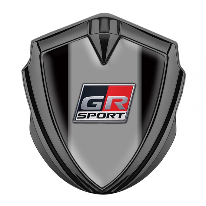 Toyota GR Emblem Trunk Badge Graphite Black Base Red Sport Division