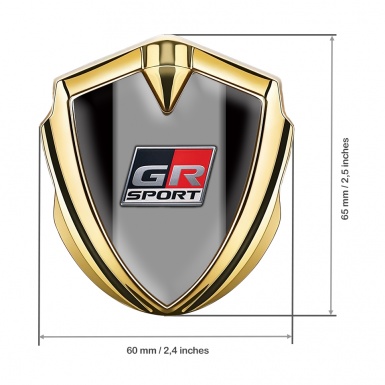 Toyota GR Emblem Trunk Badge Gold Black Base Red Sport Division