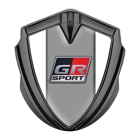 Toyota GR Emblem Self Adhesive Graphite White Base Sport Edition