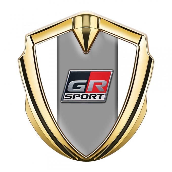 Toyota GR Emblem Self Adhesive Gold White Base Sport Edition