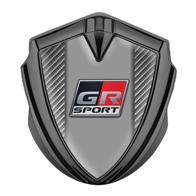 Toyota GR Emblem Car Badge Graphite Light Carbon Black Red Sport Logo