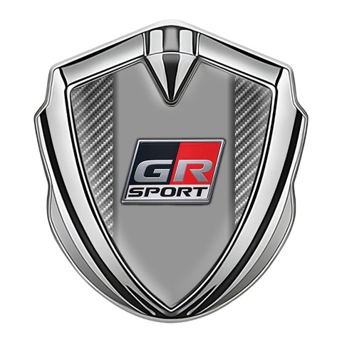 Toyota GR Emblem Car Badge Silver Light Carbon Black Red Sport Logo