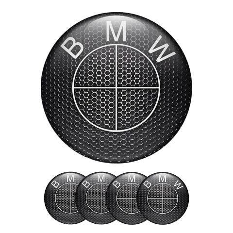 BMW Center Wheel Cap Stickers – Set Of 4 Glossy Decals For Rims, Emblem Logo, Gas Tank