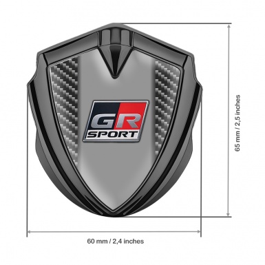 Toyota Metal Emblem Self Adhesive Graphite Dark Carbon Middle Sport Logo