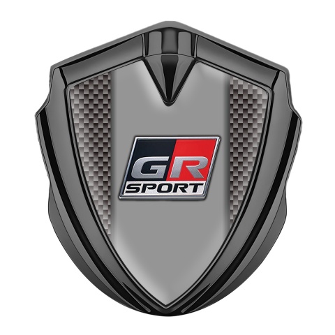 Toyota Metal 3D Domed Emblem Graphite Grey Carbon Racing Logo Edition