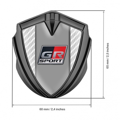Toyota GR Bodyside Badge Self Adhesive Graphite White Carbon Sport Edition