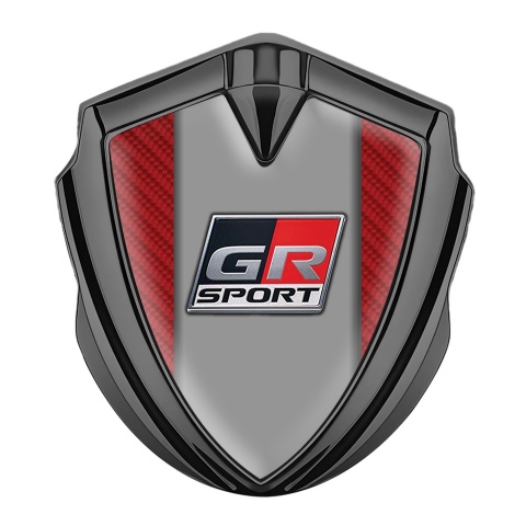 Toyota GR Emblem Badge Self Adhesive Graphite Red Carbon Sport Variant