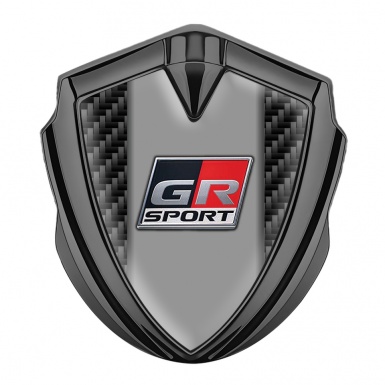 Toyota GR Emblem Fender Badge Graphite Black Carbon Racing Logo Edition