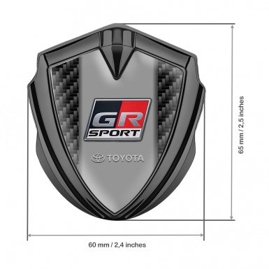 Toyota GR Trunk Emblem Badge Graphite Black Carbon Grey Logo Design