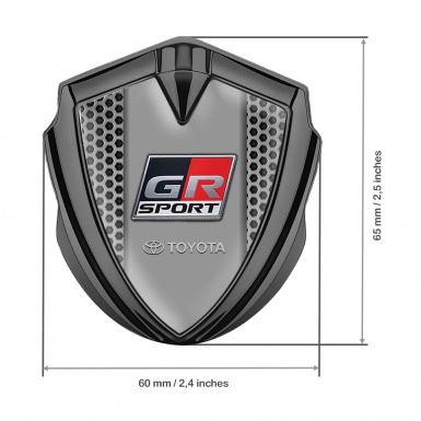 Toyota GR Bodyside Domed Emblem Graphite Honeycomb Pattern Sport Edition
