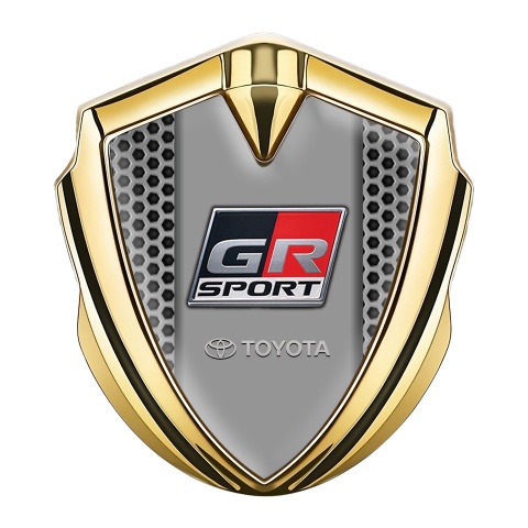 Toyota GR Bodyside Domed Emblem Gold Honeycomb Pattern Sport Edition
