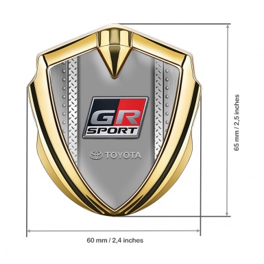 Toyota Metal Emblem Self Adhesive Gold Industrial Frame Racing Edition