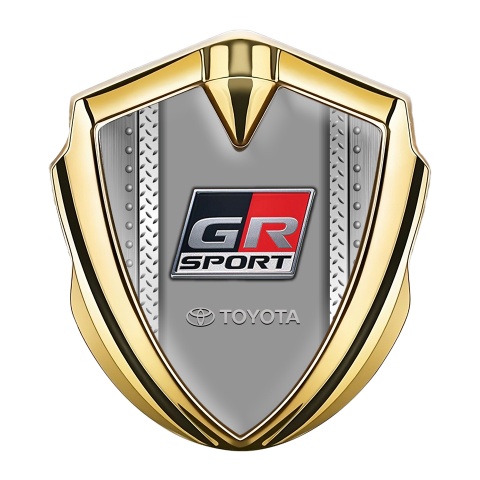 Toyota Metal Emblem Self Adhesive Gold Industrial Frame Racing Edition