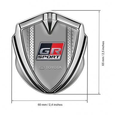 Toyota Metal Emblem Self Adhesive Silver Industrial Frame Racing Edition