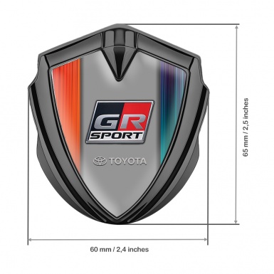 Toyota GR Bodyside Badge Self Adhesive Graphite Color Gradient Racing Motif