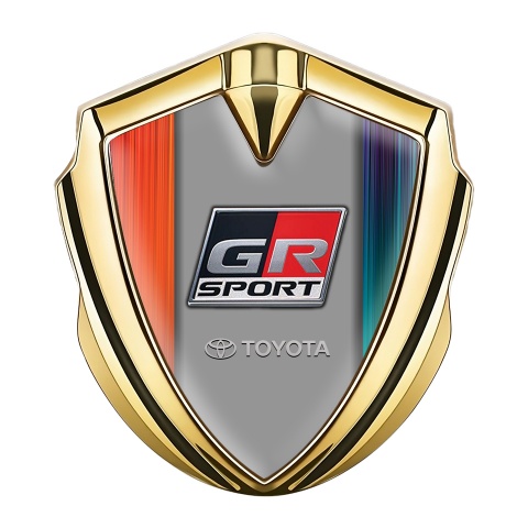Toyota GR Bodyside Badge Self Adhesive Gold Color Gradient Racing Motif