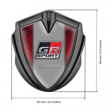 Toyota GR Bodyside Emblem Badge Graphite Crimson Hex Sport Variant