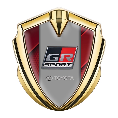 Toyota GR Trunk Emblem Badge Gold Red Plates Frame Racing Edition