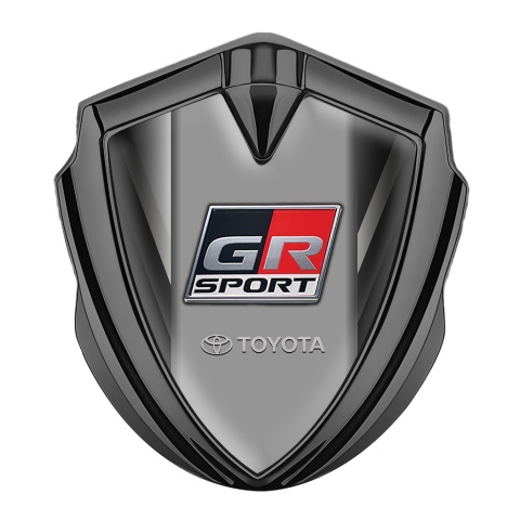 Toyota GR Bodyside Domed Emblem Graphite Grey Stripes Frame Sport Motif