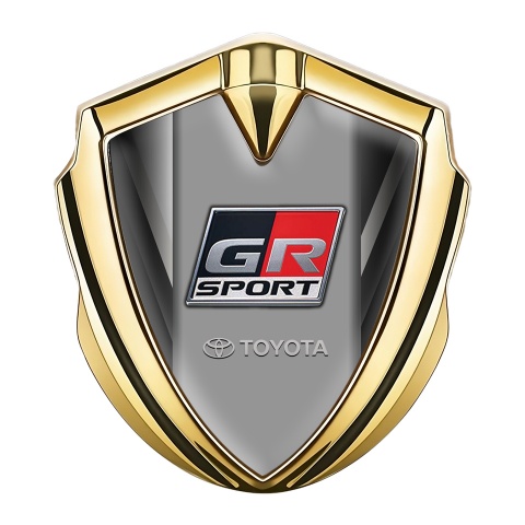 Toyota GR Bodyside Domed Emblem Gold Grey Stripes Frame Sport Motif