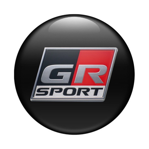 Toyota GR Sport Emblem Silicone Sticker Black