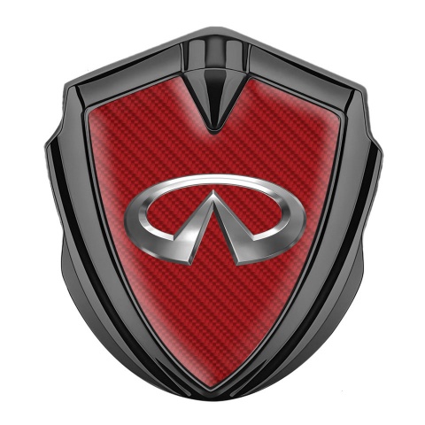 Infiniti Emblem Trunk Badge Graphite Crimson Carbon Big Metallic Edition