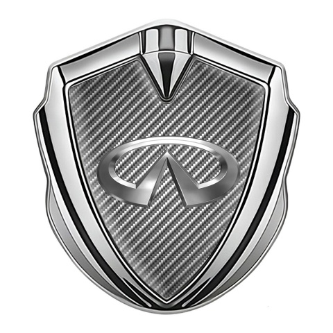 Infiniti Emblem Car Badge Silver Light Carbon Chromatic Logo Edition