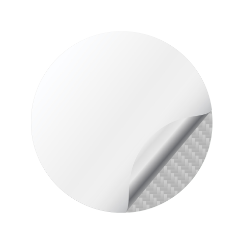 Peugeot Silicone Stickers Wheel Center Caps Carbon White Logo