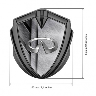 Infiniti Emblem Badge Self Adhesive Graphite Mixed Metal Panels Variant