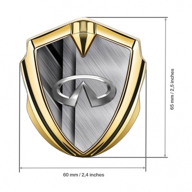 Infiniti Emblem Badge Self Adhesive Gold Mixed Metal Panels Variant