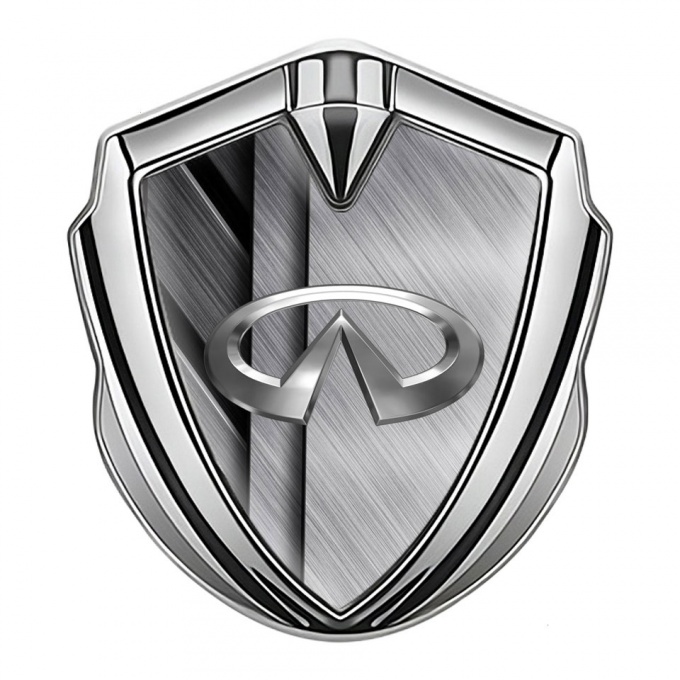 Infiniti Emblem Badge Self Adhesive Silver Mixed Metal Panels Variant
