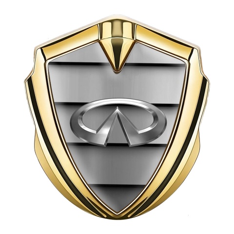 Infiniti Emblem Fender Badge Gold Shutter Panels Chrome Edition