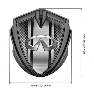 Infiniti Emblem Trunk Badge Graphite Light Grate Mesh Center Panel Design