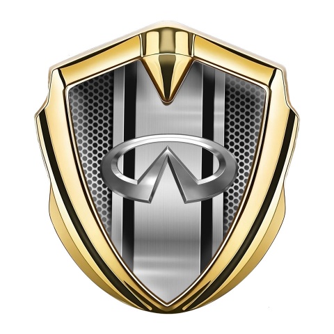 Infiniti Emblem Trunk Badge Gold Light Grate Mesh Center Panel Design
