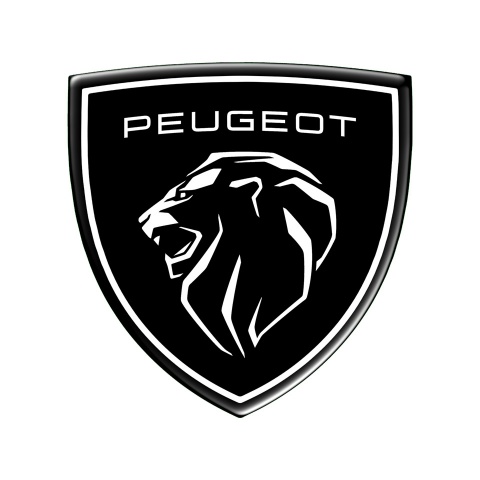 Peugeot Emblem Silicone Sticker Black New Design