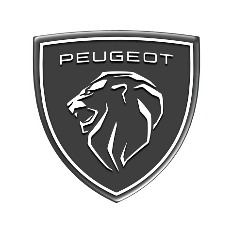 Peugeot Emblem Silicone Sticker Grey New Design