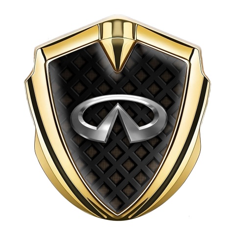 Infiniti Bodyside Domed Emblem Gold Waffle Effect Chromatic Edition