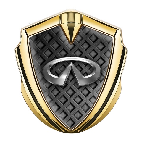 Infiniti Bodyside Emblem Self Adhesive Gold Grey Cells Chrome Logo