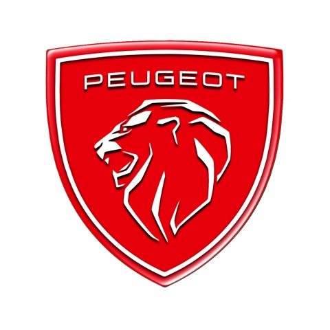 Peugeot Emblem Silicone Sticker Red New Design