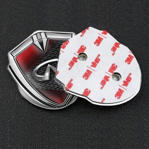 Infiniti Bodyside Badge Self Adhesive Silver Crimson Elements Chrome Logo