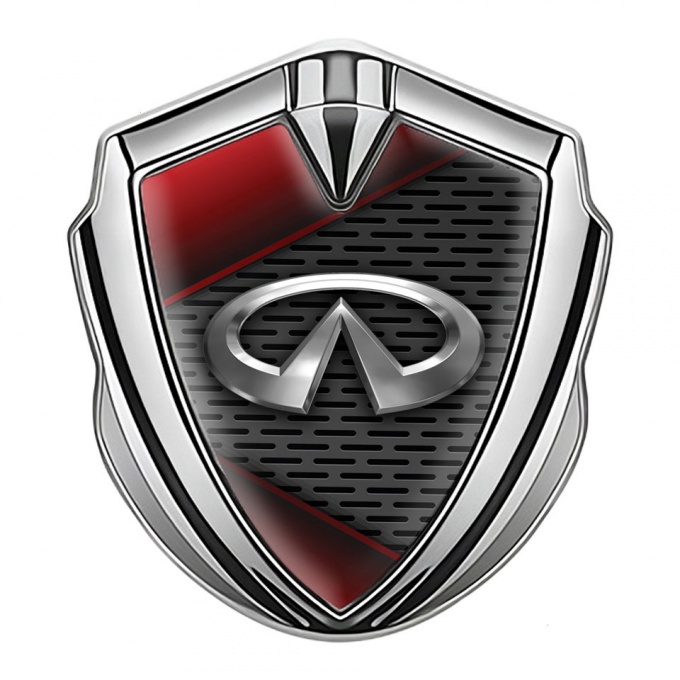 Infiniti Bodyside Badge Self Adhesive Silver Crimson Elements Chrome Logo