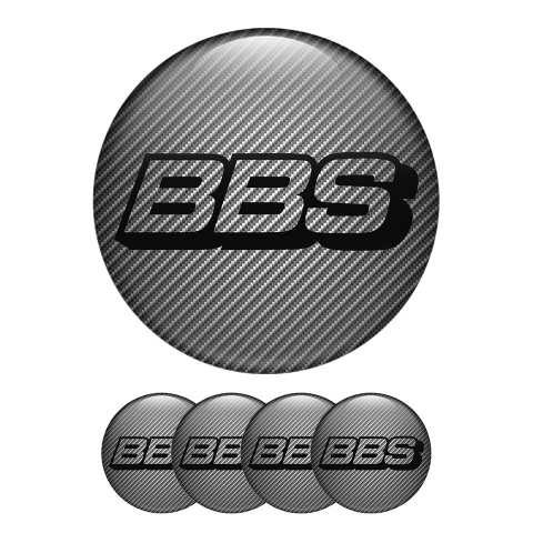 BBS Wheel Center Caps Emblem Carbon Comfort Black Outline